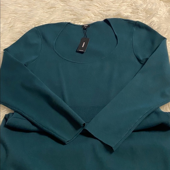 Express Teal Long Sleeve Dress size XL brand new length 47” bust 38/40” - Picture 9 of 9